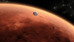 spacecraft approaching Mars