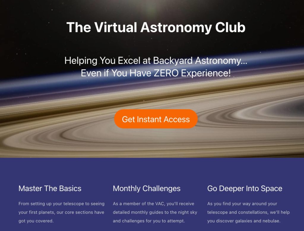 the virtual astronomy club