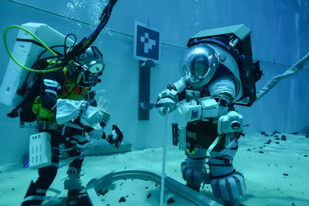 astronaut training underwater