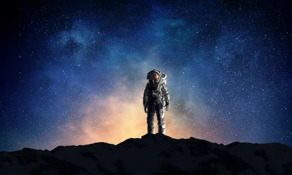 astronaut under the stars