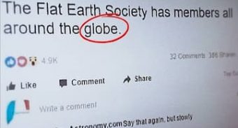 flat earth meme